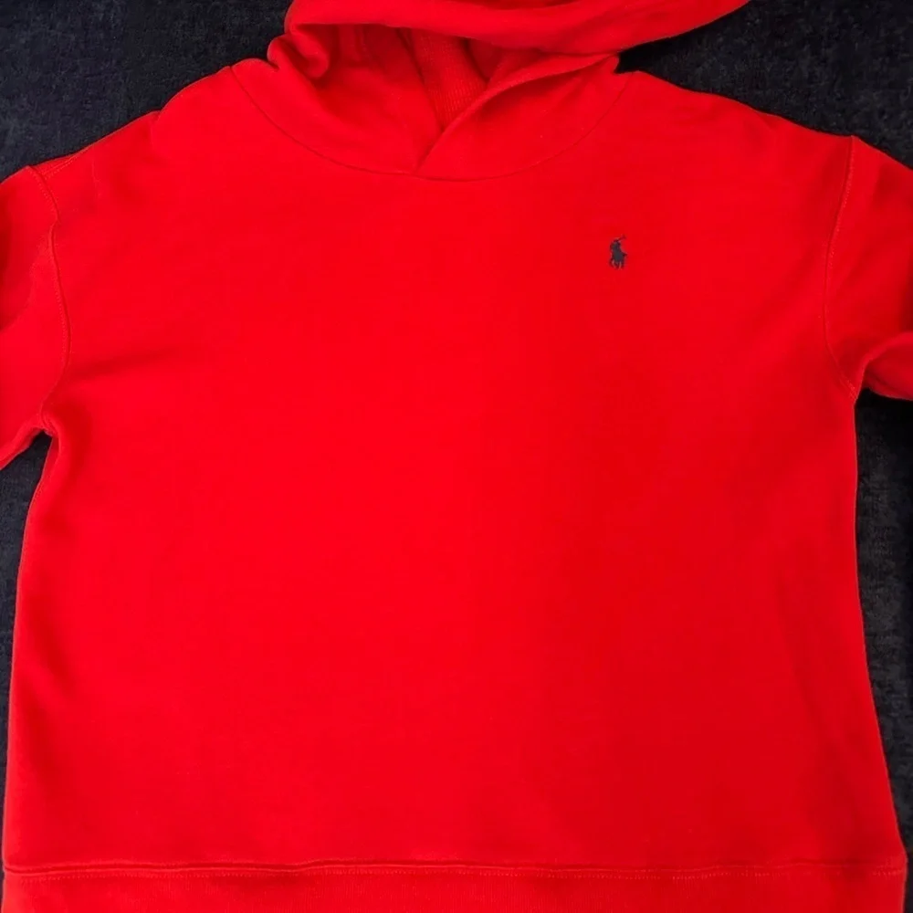 Polo by Ralph Lauren Red Hoodie with Plaid Skirt dress